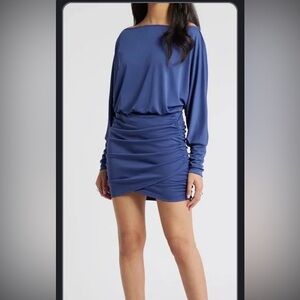 Nordstrom Navy Draped Mini Dress